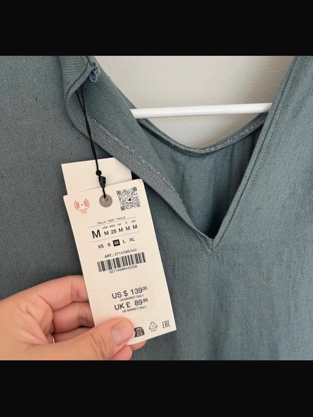 Zara Slate Blue Draped Maxi Dress - Picture 4 of 4